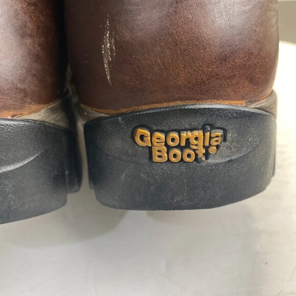 Georgia Mens Size 12 M Chelsea Eagle One Steel Toe Work Boot Waterproof GB00315 - Picture 10 of 16